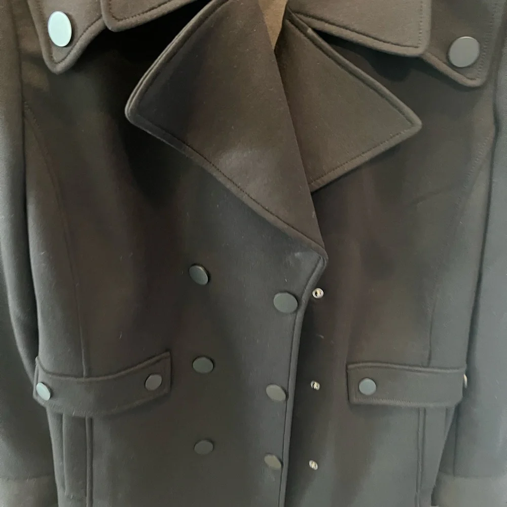 Cabi Ponte Classic Black Double-Breasted Women's Peacoat - Picture 2 of 4